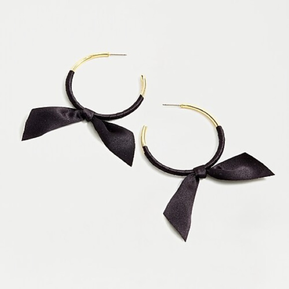 J. Crew Bow Hoop Earrings